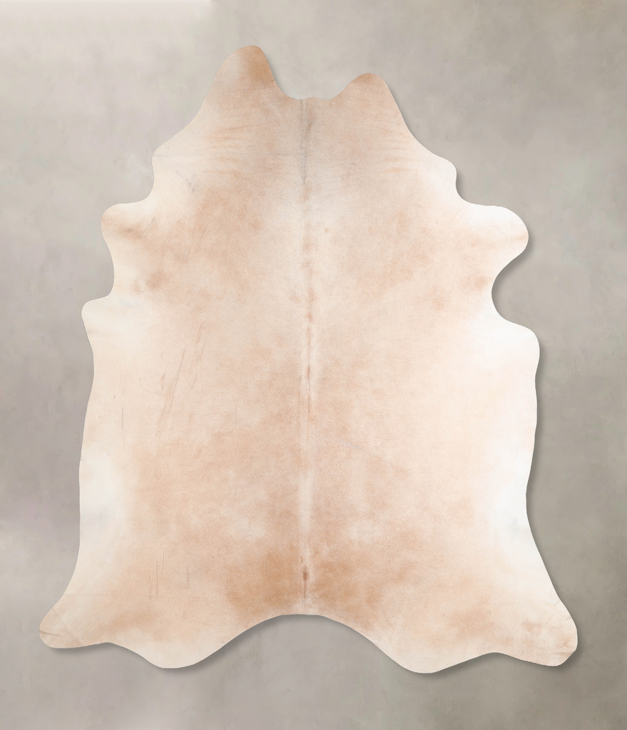 Beige XX-Large Brazilian Cowhide Rug 8'2"H x 7'3"W #A30955 by Hudson Hides