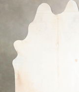 Ivory with Beige XX-Large Brazilian Cowhide Rug 7'10"H x 6'11"W #A30963 by Hudson Hides