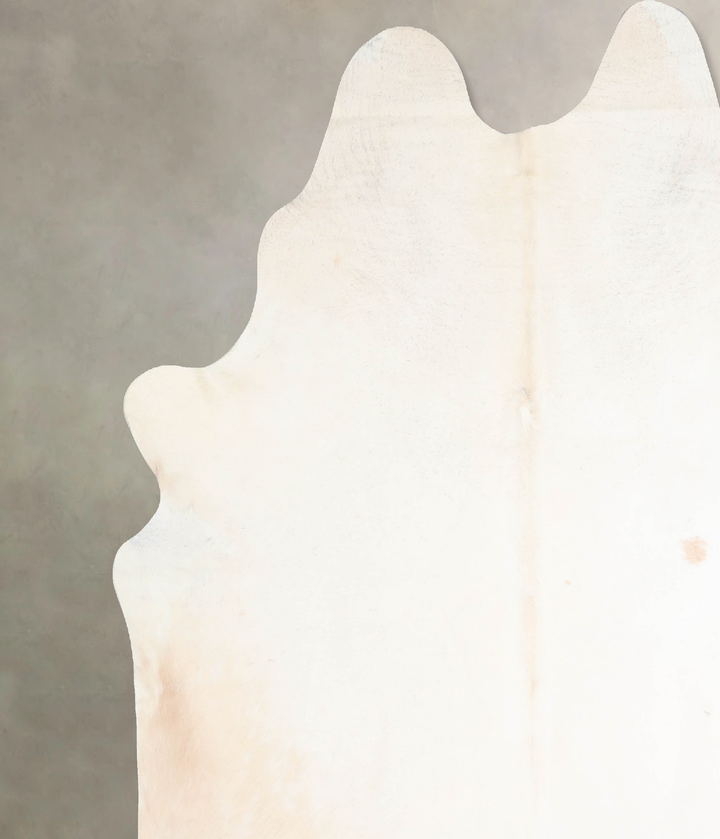 Ivory with Beige XX-Large Brazilian Cowhide Rug 7'10"H x 6'11"W #A30963 by Hudson Hides