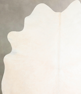 Ivory with Beige XX-Large Brazilian Cowhide Rug 7'7"H x 6'9"W #A30965 by Hudson Hides