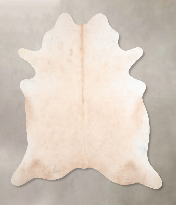 Ivory with Beige XX-Large Brazilian Cowhide Rug 7'8"H x 6'8"W #A30985 by Hudson Hides