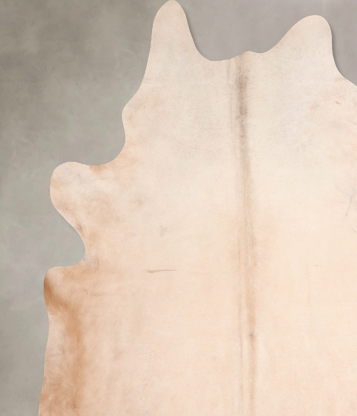 Beige XX-Large Brazilian Cowhide Rug 7'8"H x 7'0"W #A30988 by Hudson Hides