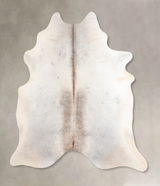 Grey with Beige X-Large Brazilian Cowhide Rug 7'0"H x 6'1"W #A31014 by Hudson Hides
