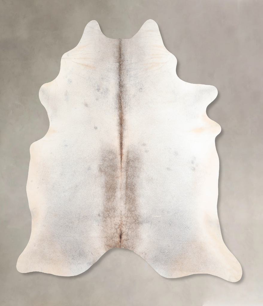 Grey with Beige X-Large Brazilian Cowhide Rug 7'0"H x 6'1"W #A31014 by Hudson Hides