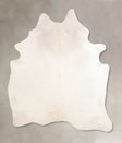 Ivory with Beige X-Large Brazilian Cowhide Rug 7'3"H x 6'2"W #A31026 by Hudson Hides