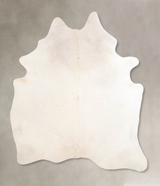 Ivory with Beige X-Large Brazilian Cowhide Rug 7'3"H x 6'2"W #A31026 by Hudson Hides