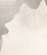 Ivory with Beige X-Large Brazilian Cowhide Rug 7'3"H x 6'2"W #A31026 by Hudson Hides
