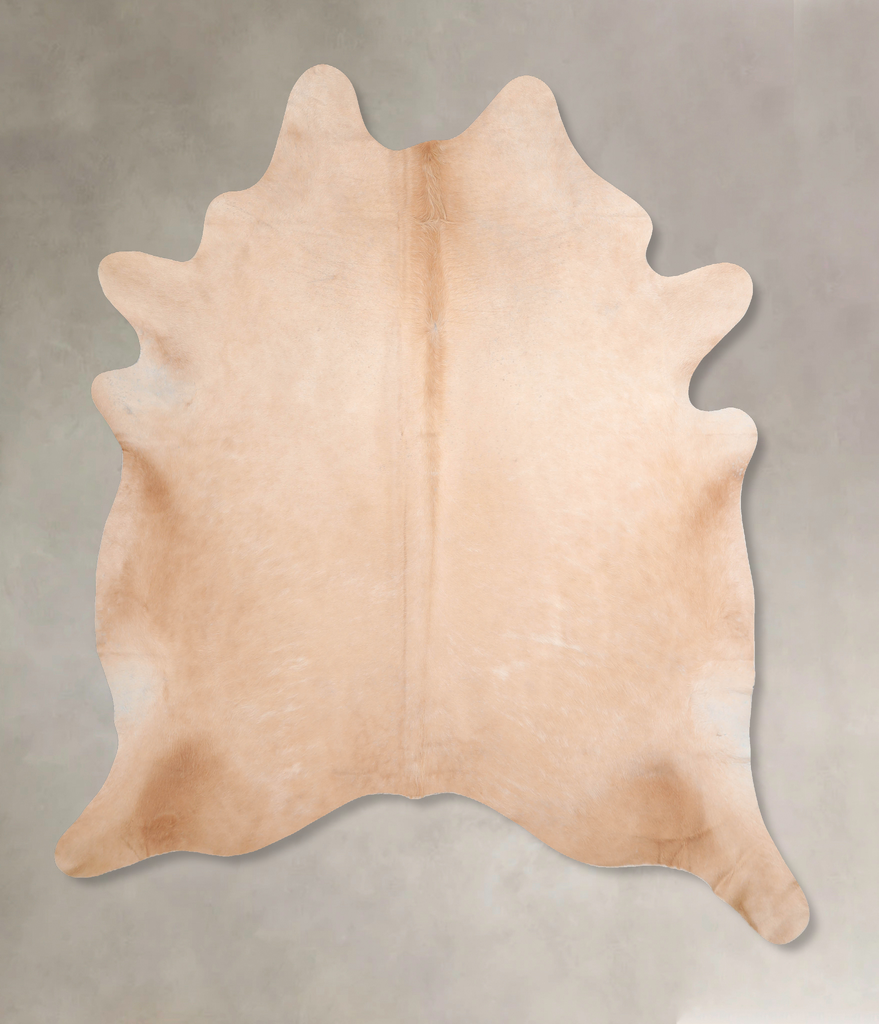 Beige XX-Large Brazilian Cowhide Rug 7'11"H x 6'11"W #A31033 by Hudson Hides