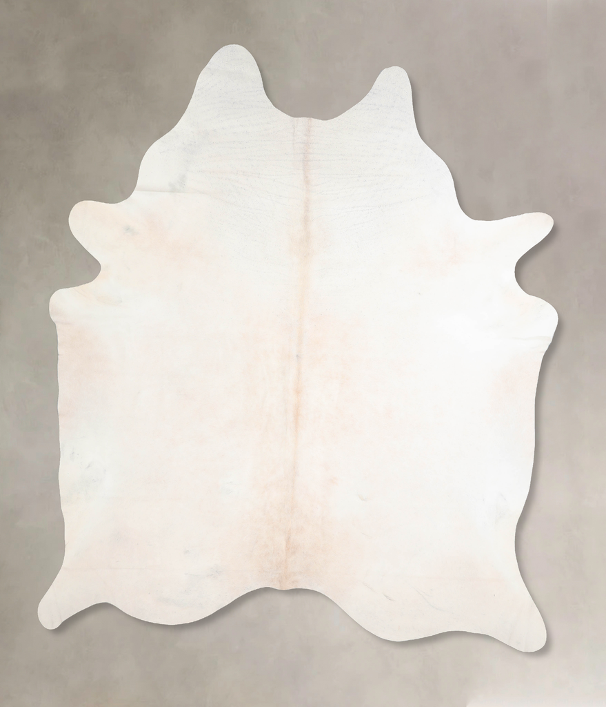 Ivory with Beige XX-Large Brazilian Cowhide Rug 8'4"H x 7'1"W #A31078 by Hudson Hides