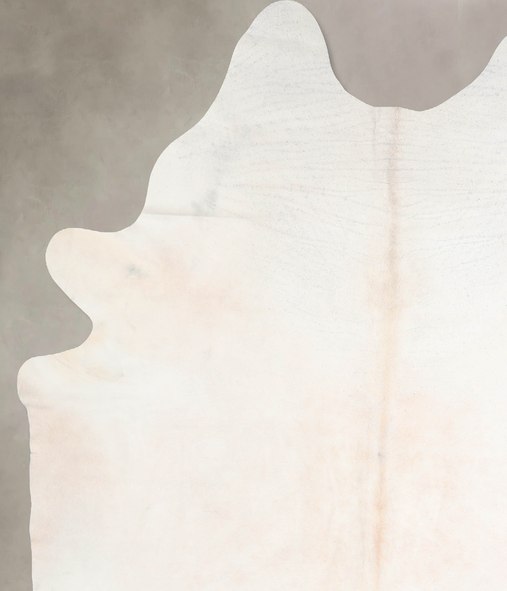 Ivory with Beige XX-Large Brazilian Cowhide Rug 8'4"H x 7'1"W #A31078 by Hudson Hides