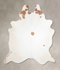 Beige and White X-Large Brazilian Cowhide Rug 7'7