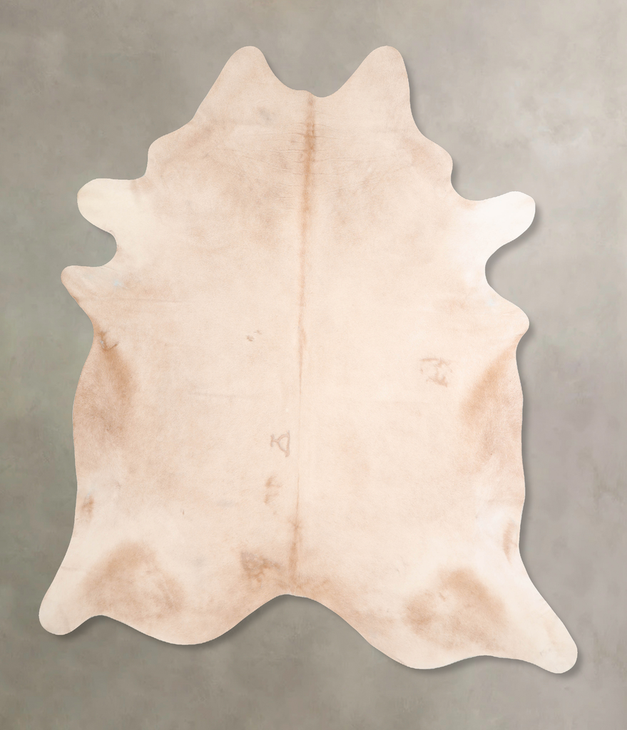 Beige XX-Large Brazilian Cowhide Rug 7'9"H x 6'10"W #A31104 by Hudson Hides