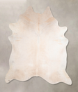 Ivory with Beige XX-Large Brazilian Cowhide Rug 8'1"H x 7'6"W #A31125 by Hudson Hides