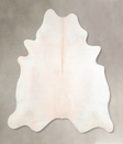 Ivory with Beige XX-Large Brazilian Cowhide Rug 7'6"H x 6'9"W #A31136 by Hudson Hides