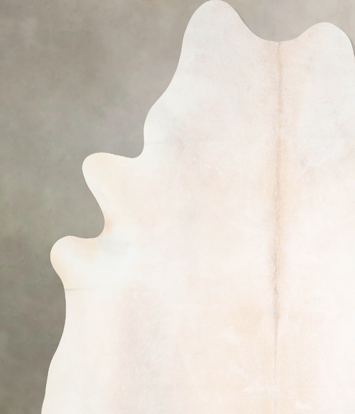 Ivory with Beige XX-Large Brazilian Cowhide Rug 7'6"H x 6'9"W #A31136 by Hudson Hides