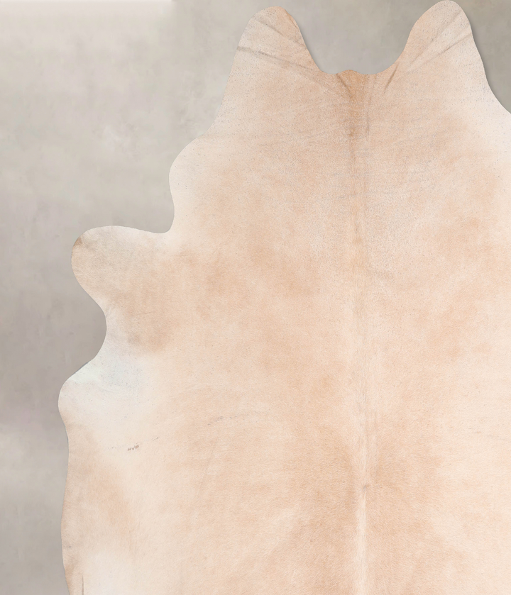 Beige XX-Large Brazilian Cowhide Rug 8'3"H x 7'11"W #A31157 by Hudson Hides