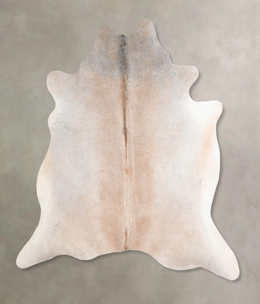 Grey with Beige X-Large Brazilian Cowhide Rug 6'7"H x 7'0"W #A31183 by Hudson Hides