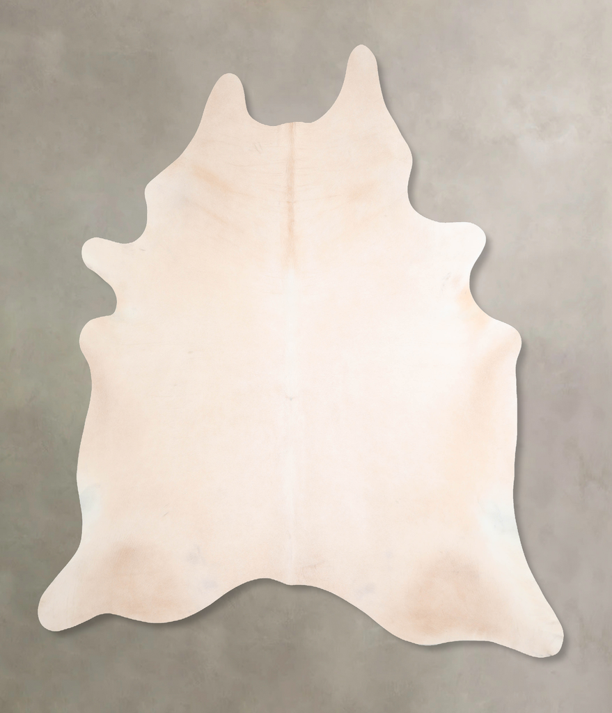 Ivory with Beige XX-Large Brazilian Cowhide Rug 7'10"H x 6'10"W #A31194 by Hudson Hides