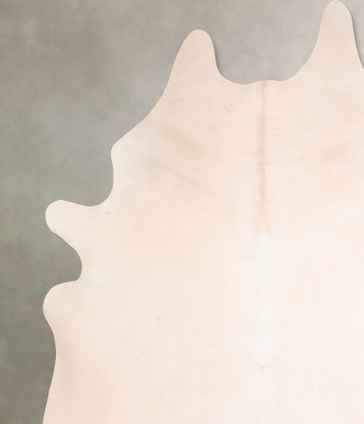 Ivory with Beige XX-Large Brazilian Cowhide Rug 7'10"H x 6'10"W #A31194 by Hudson Hides