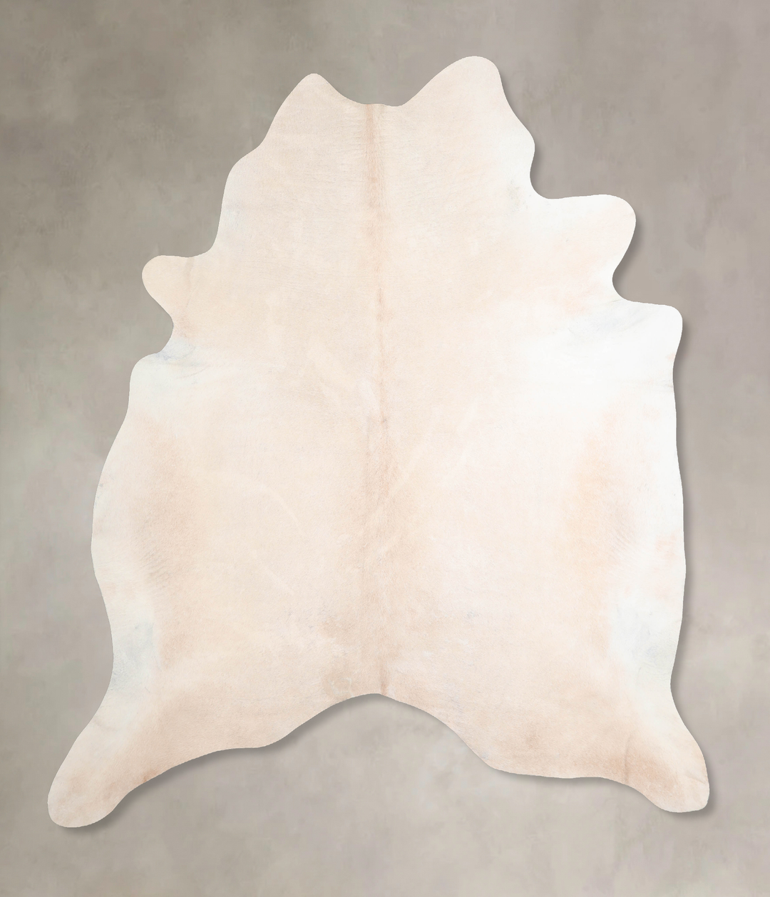 Ivory with Beige XX-Large Brazilian Cowhide Rug 7'6"H x 6'11"W #A31201