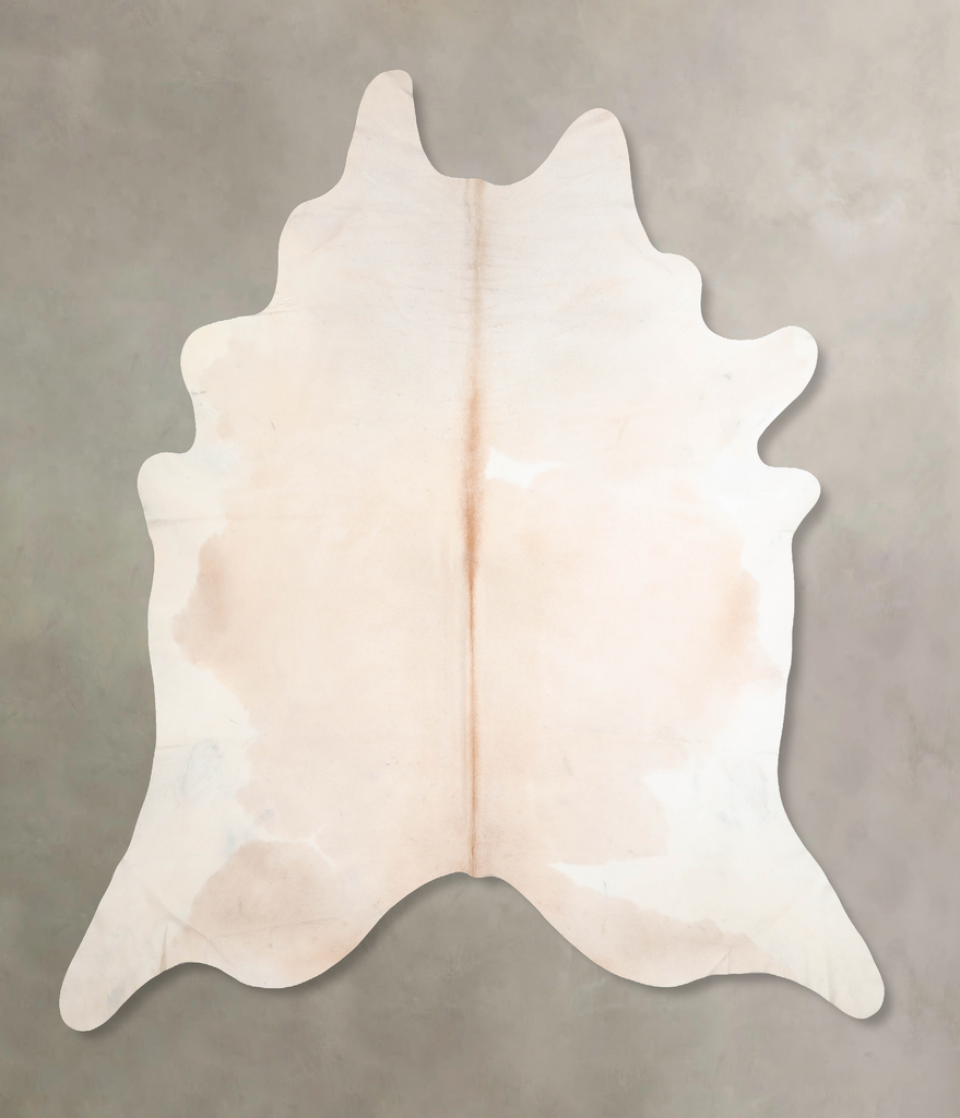 Ivory with Beige XX-Large Brazilian Cowhide Rug 8'7"H x 7'11"W #A31209 by Hudson Hides