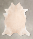 Beige X-Large Brazilian Cowhide Rug 7'0"H x 6'9"W #A31221 by Hudson Hides