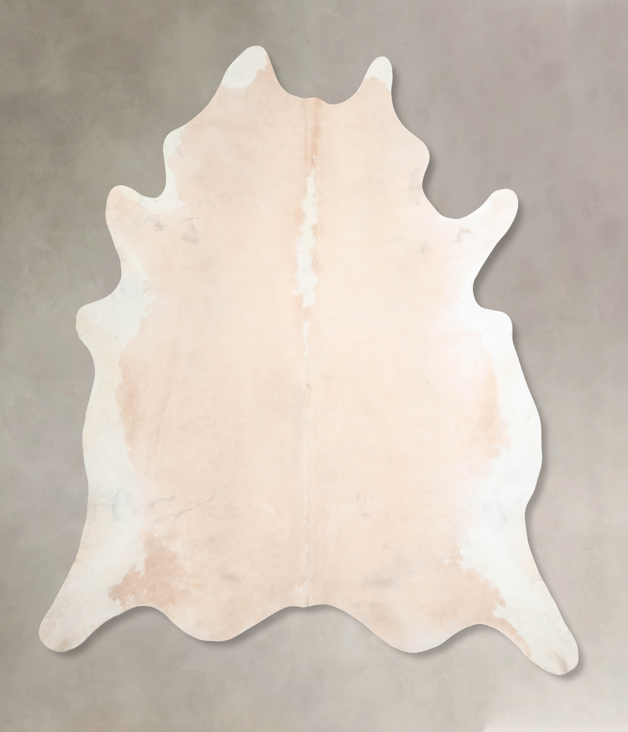 Beige XX-Large Brazilian Cowhide Rug 7'11"H x 7'1"W #A31224 by Hudson Hides