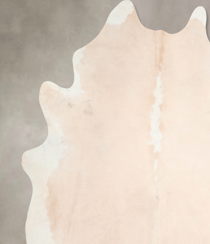 Beige XX-Large Brazilian Cowhide Rug 7'11"H x 7'1"W #A31224 by Hudson Hides