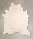 Beige XX-Large Brazilian Cowhide Rug 7'7"H x 6'9"W #A31225 by Hudson Hides