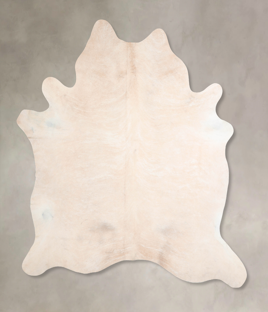 Beige XX-Large Brazilian Cowhide Rug 7'7"H x 6'9"W #A31225 by Hudson Hides