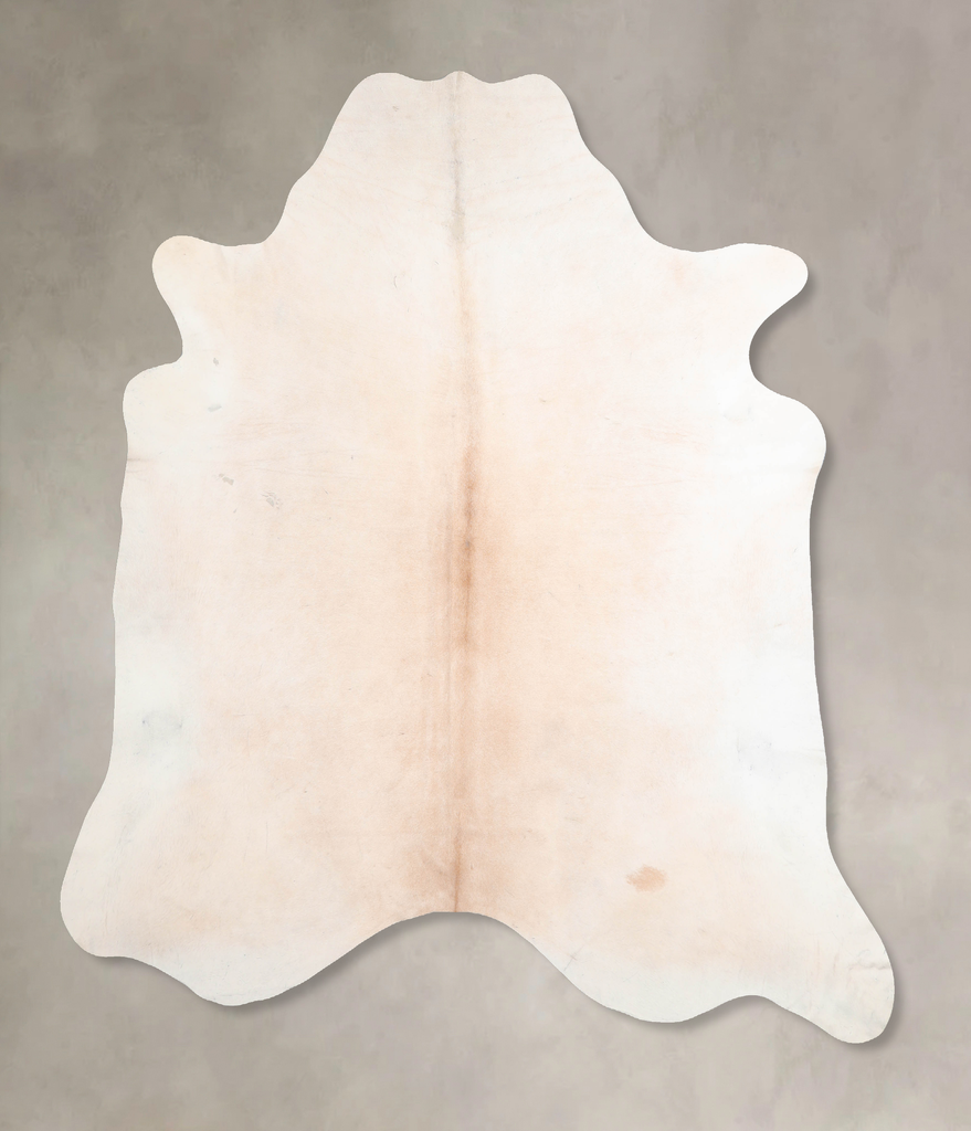 Ivory with Beige XX-Large Brazilian Cowhide Rug 7'5"H x 6'9"W #A31244 by Hudson Hides