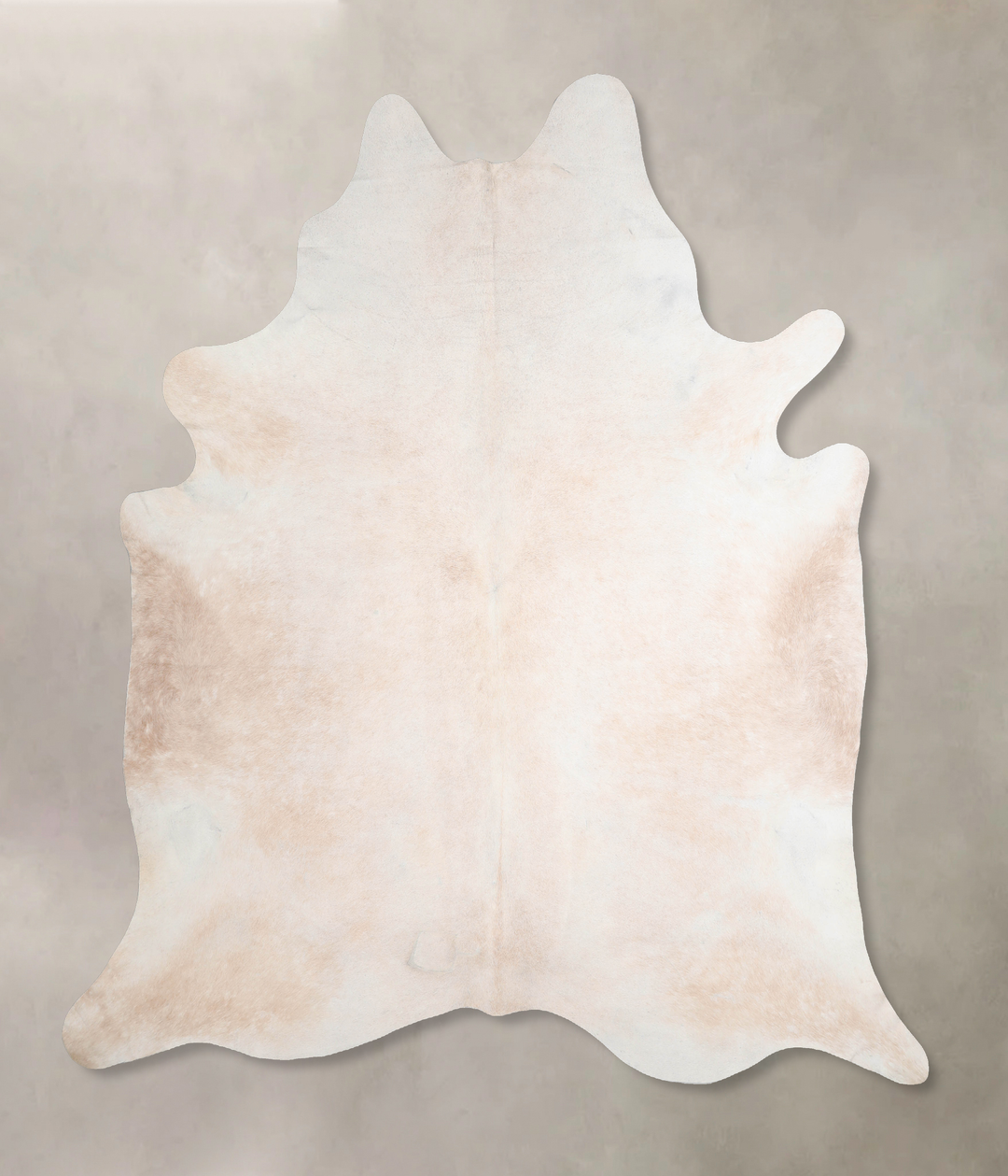 Ivory with Beige XX-Large Brazilian Cowhide Rug 8'1"H x 7'8"W #A31273 