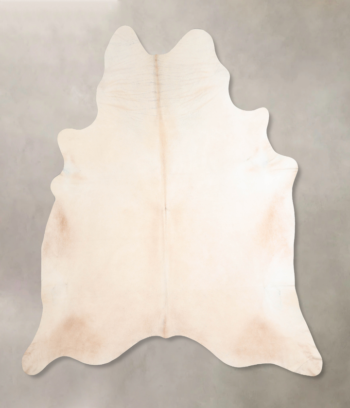 Ivory with Beige XX-Large Brazilian Cowhide Rug 7'10"H x 7'4"W #A31292 by Hudson Hides