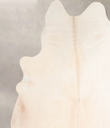 Ivory with Beige XX-Large Brazilian Cowhide Rug 7'10"H x 7'4"W #A31292 by Hudson Hides