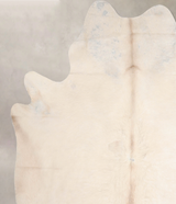 Ivory with Beige X-Large Brazilian Cowhide Rug 7'1"H x 6'6"W #A31323 by Hudson Hides