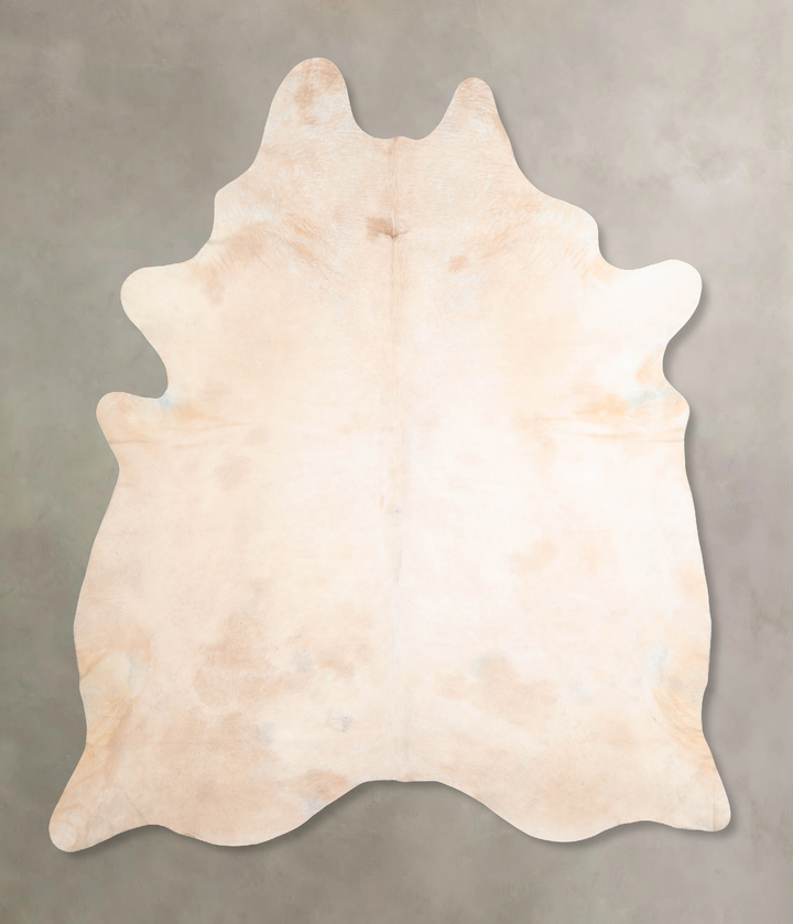 Ivory with Beige XX-Large Brazilian Cowhide Rug 8'3"H x 7'4"W #A31326 by Hudson Hides