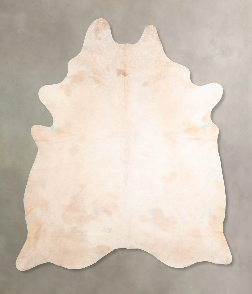Ivory with Beige XX-Large Brazilian Cowhide Rug 8'3"H x 7'4"W #A31326 by Hudson Hides