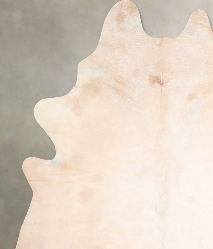 Ivory with Beige XX-Large Brazilian Cowhide Rug 8'3"H x 7'4"W #A31326 by Hudson Hides