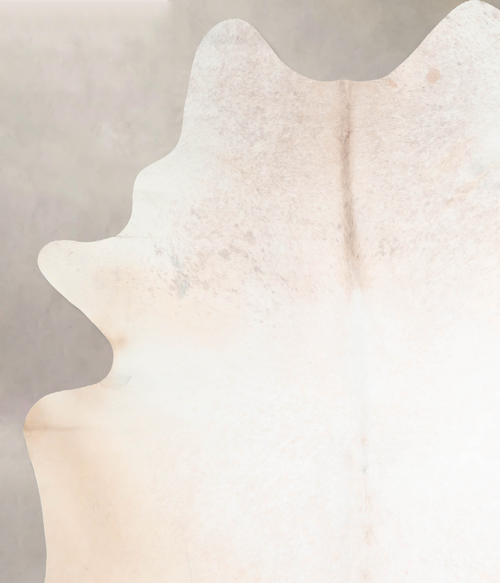 Ivory with Beige XX-Large Brazilian Cowhide Rug 7'7"H x 6'10"W #A31334 by Hudson Hides