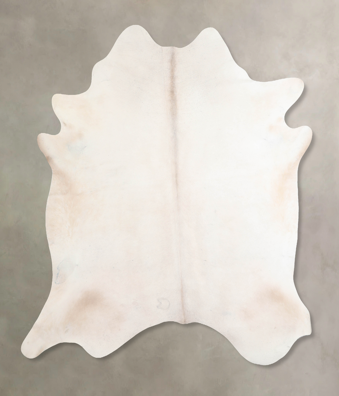 Ivory with Beige X-Large Brazilian Cowhide Rug 7'0"H x 6'7"W #A31356 b