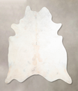 Ivory with Beige XX-Large Brazilian Cowhide Rug 7'10"H x 7'4"W #A31377 by Hudson Hides