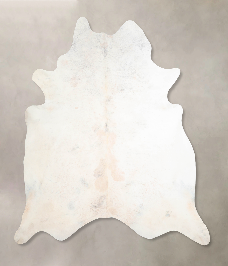 Ivory with Beige XX-Large Brazilian Cowhide Rug 7'10"H x 7'4"W #A31377 by Hudson Hides