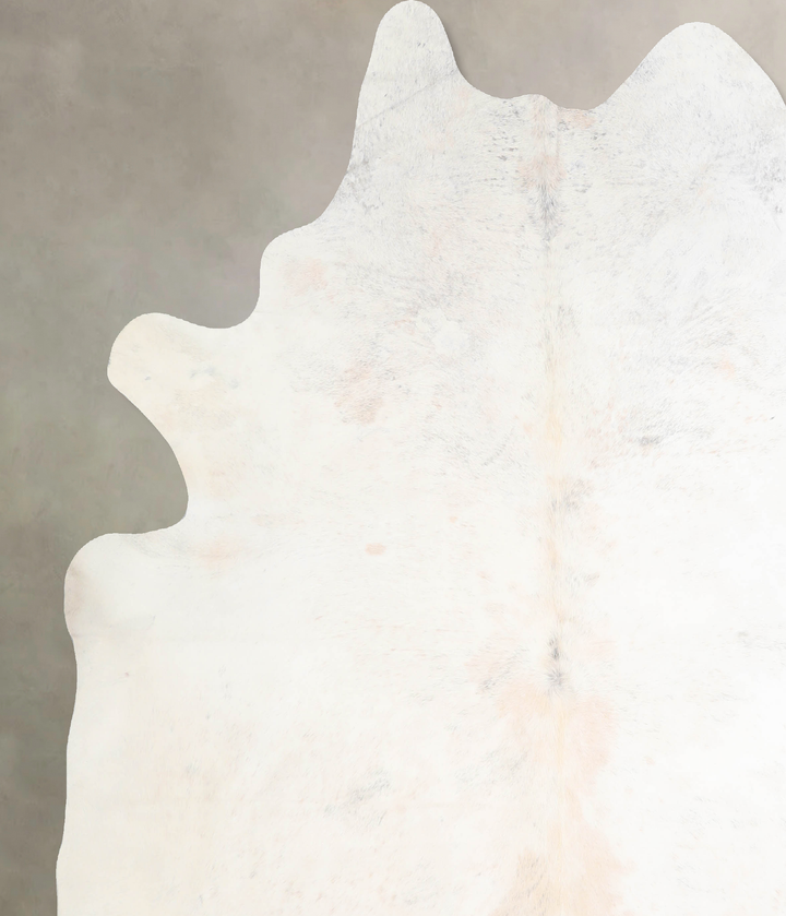 Ivory with Beige XX-Large Brazilian Cowhide Rug 7'10"H x 7'4"W #A31377 by Hudson Hides