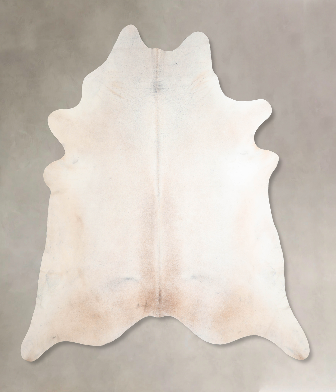 Ivory with Beige XX-Large Brazilian Cowhide Rug 8'7"H x 8'1"W #A31381 