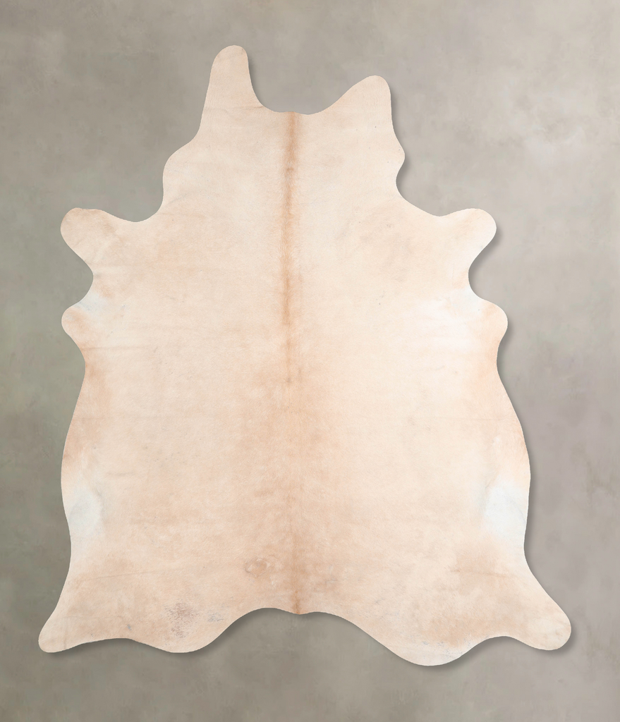 Beige X-Large Brazilian Cowhide Rug 7'7"H x 6'2"W #A31388 by Hudson Hides