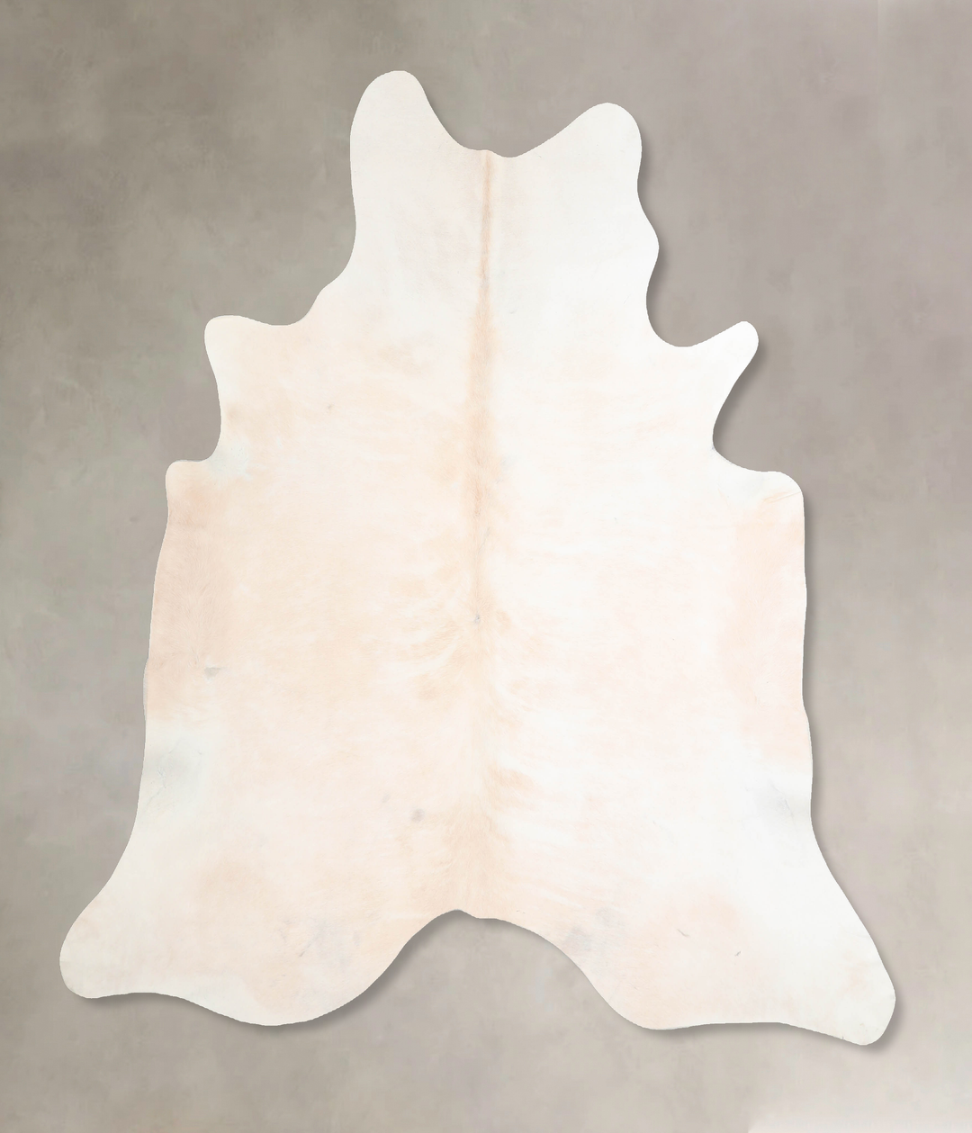 Ivory with Beige X-Large Brazilian Cowhide Rug 6'9"H x 6'6"W #A31397 b