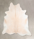 Ivory with Beige XX-Large Brazilian Cowhide Rug 7'9"H x 7'7"W #A31416 by Hudson Hides