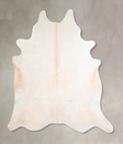 Ivory with Beige XX-Large Brazilian Cowhide Rug 7'6"H x 7'0"W #A31422 by Hudson Hides