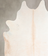 Ivory with Beige XX-Large Brazilian Cowhide Rug 7'6"H x 7'0"W #A31422 by Hudson Hides