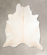 Ivory with Beige XX-Large Brazilian Cowhide Rug 7'11"H x 7'6"W #A31444 by Hudson Hides
